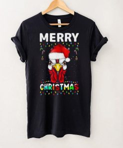 Merry Christmas Light Ugly Chicken Pajamas Santa Hat Xmas Shirt