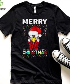 Merry Christmas Light Ugly Chicken Pajamas Santa Hat Xmas Shirt