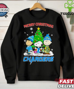 Merry Christmas Los Angeles Chargers X Peanuts characters 2024 shirt