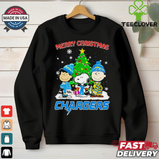 Merry Christmas Los Angeles Chargers X Peanuts characters 2024 shirt