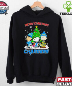 Merry Christmas Los Angeles Chargers X Peanuts characters 2024 shirt