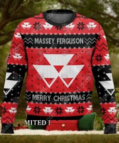 Merry Christmas Massey Ferguson Tractor Ugly Christmas Sweater