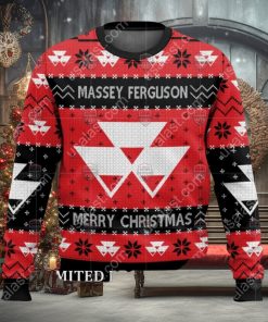 Merry Christmas Massey Ferguson Tractor Ugly Christmas Sweater