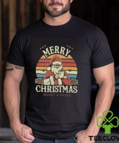 Merry Christmas Merry Coffee Santa Claus Drinks Coffee Classic T Shirt