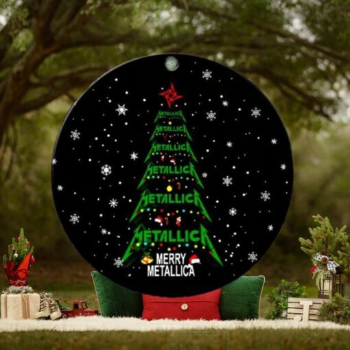 Merry Christmas Metallica Funny Xmas Tree And Snowflakes Tree Decorations Ornament