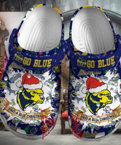 Merry Christmas Michigan Wolverines Go Blue Crocs