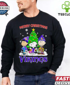 Merry Christmas Minnesota Vikings X Peanuts characters 2024 shirt