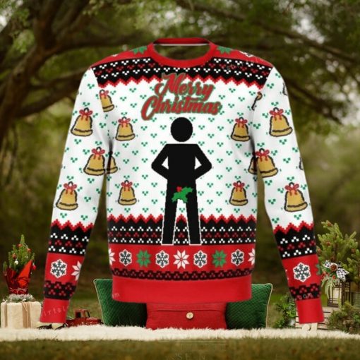 Merry Christmas Mr. Stick Mistletoe Ugly Christmas Sweater