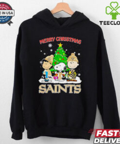 Merry Christmas New Orleans Saints X Peanuts characters 2024 shirt