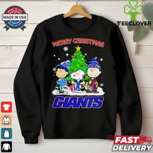 Merry Christmas New York Giants X Peanuts characters 2024 shirt