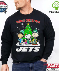 Merry Christmas New York Jets X Peanuts characters 2024 shirt
