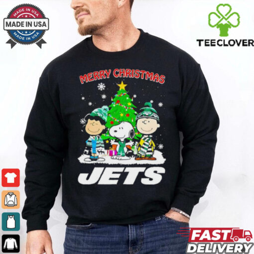 Merry Christmas New York Jets X Peanuts characters 2024 shirt