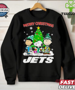 Merry Christmas New York Jets X Peanuts characters 2024 shirt