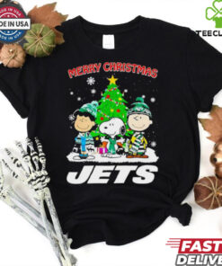 Merry Christmas New York Jets X Peanuts characters 2024 shirt