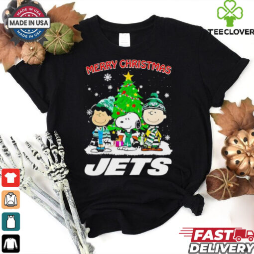 Merry Christmas New York Jets X Peanuts characters 2024 shirt