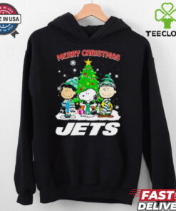 Merry Christmas New York Jets X Peanuts characters 2024 shirt