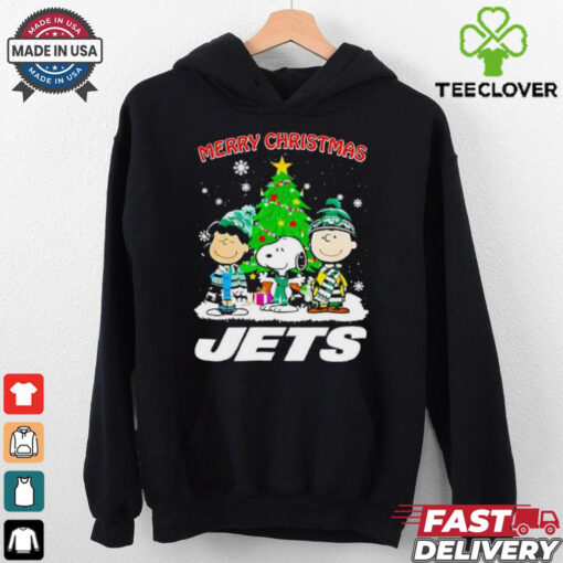 Merry Christmas New York Jets X Peanuts characters 2024 shirt