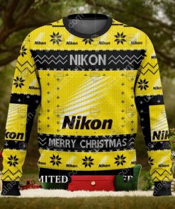 Merry Christmas Nikon Camera Ugly Christmas Sweater