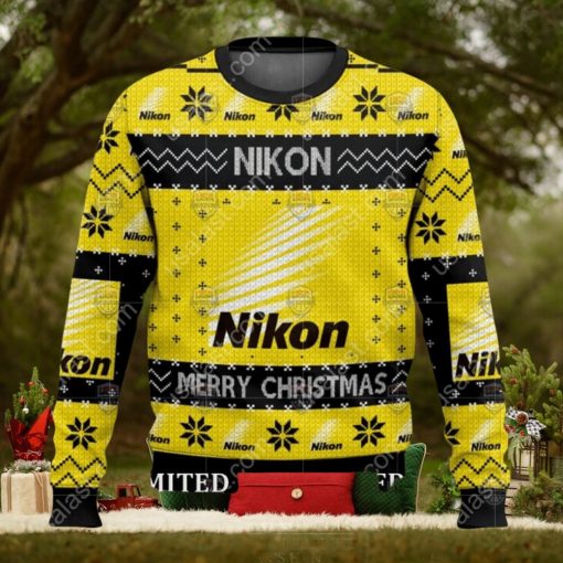 Merry Christmas Nikon Camera Ugly Christmas Sweater