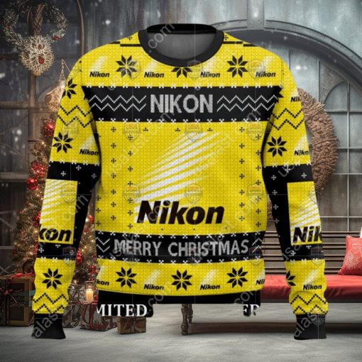 Merry Christmas Nikon Camera Ugly Christmas Sweater