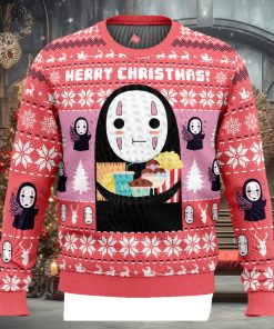 Merry Christmas No Face Spirited Away Ugly Christmas Sweater