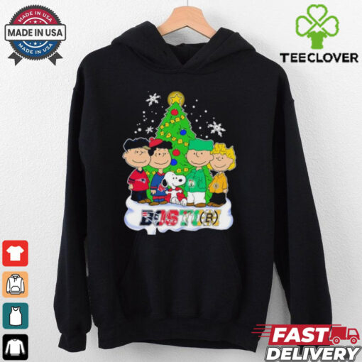 Merry Christmas Peanuts Characters X Boston Sports Teams Shirt