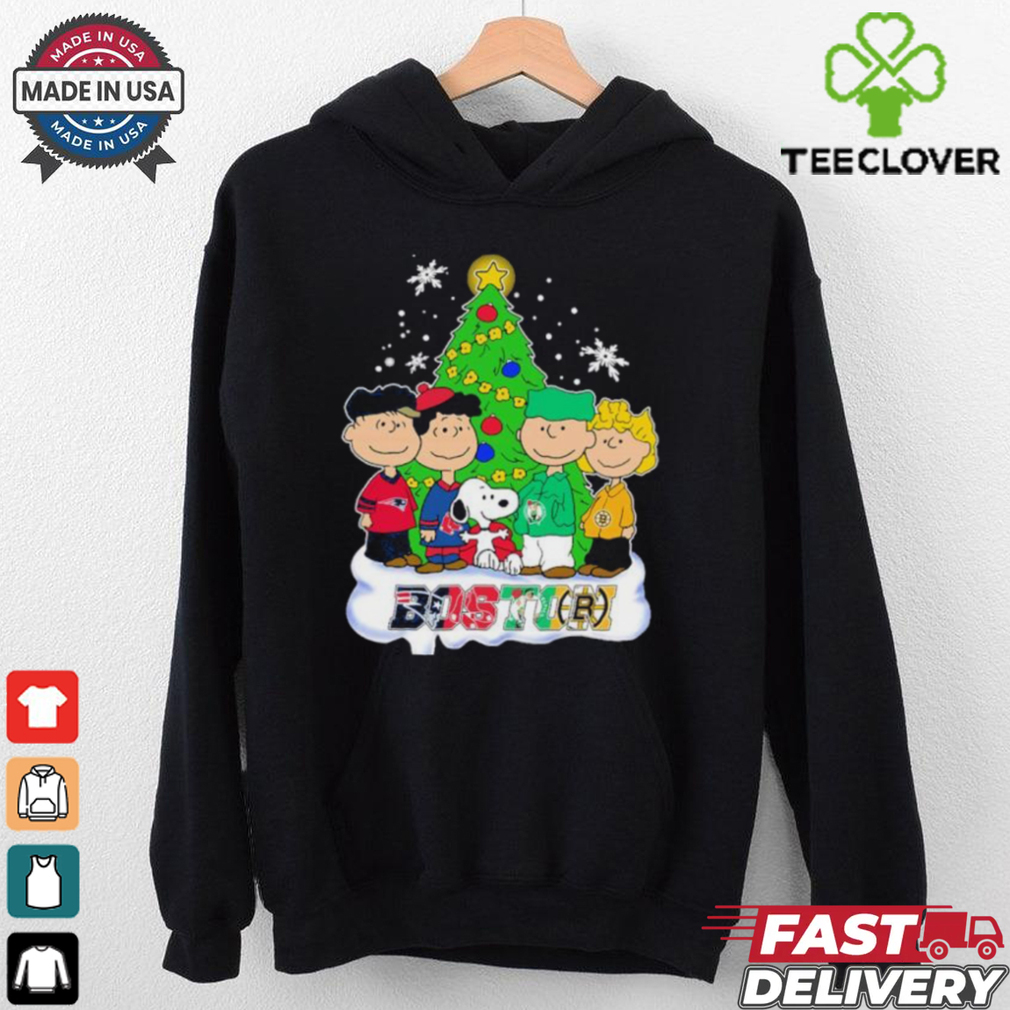 Merry Christmas Peanuts Characters X Boston Sports Teams Shirt Merry Christmas Peanuts Characters X Boston Sports Teams Shirt