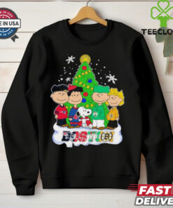 Merry Christmas Peanuts Characters X Boston Sports Teams Shirt