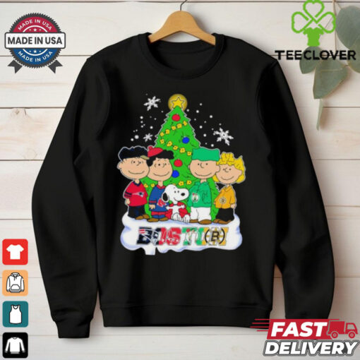Merry Christmas Peanuts Characters X Boston Sports Teams Shirt