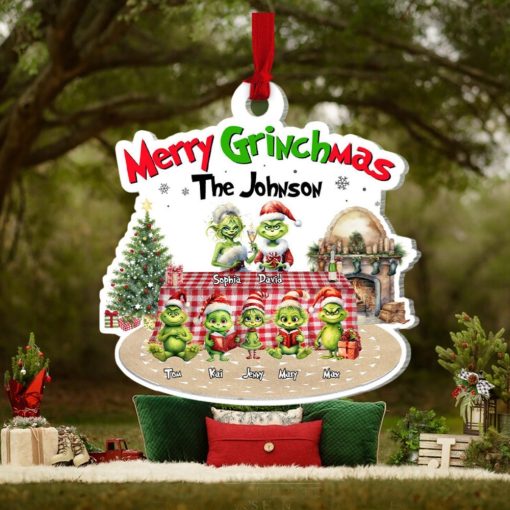 Merry Christmas, Personalized Family Ornament, Christmas Gift