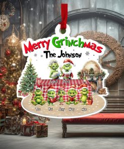 Merry Christmas, Personalized Family Ornament, Christmas Gift