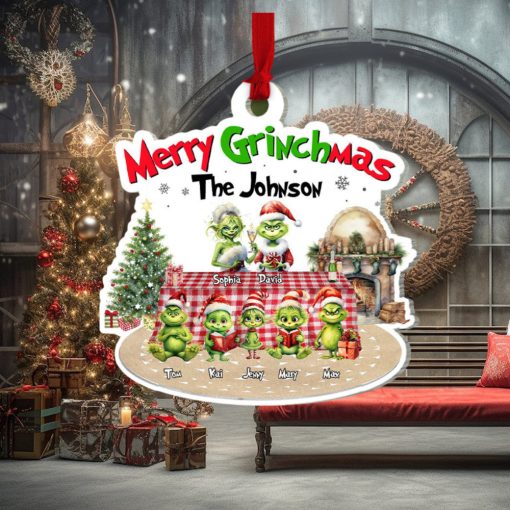 Merry Christmas, Personalized Family Ornament, Christmas Gift