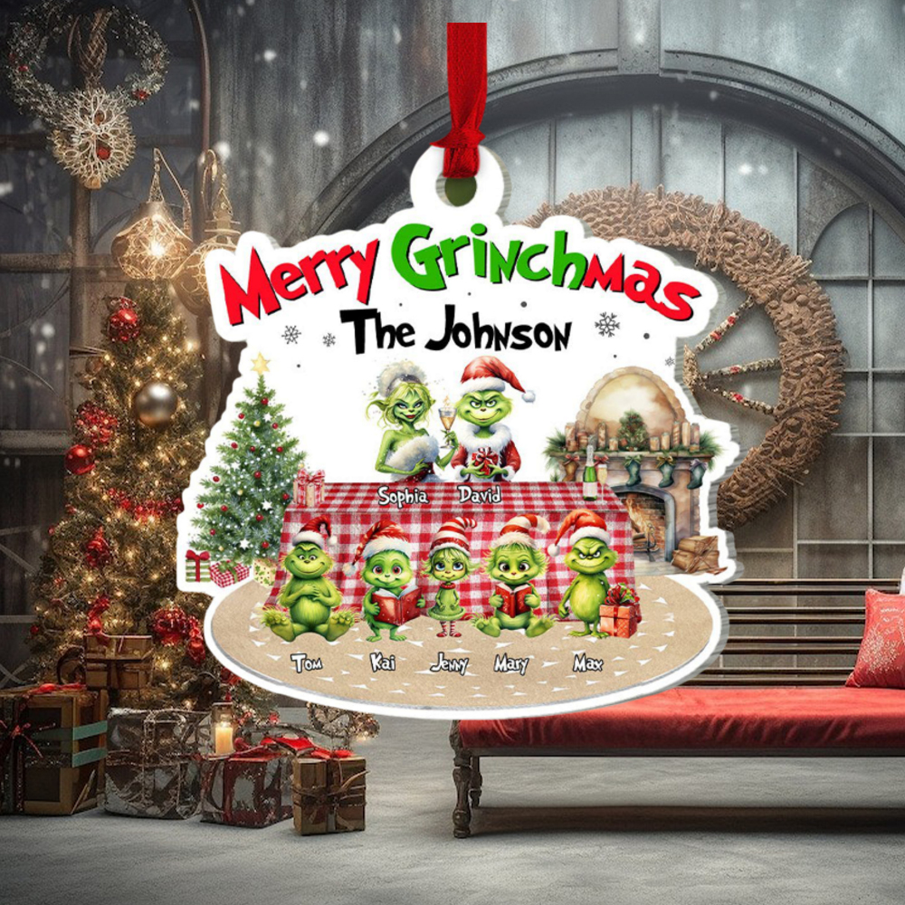 Merry Christmas, Personalized Family Ornament, Christmas Gift Merry Christmas, Personalized Family Ornament, Christmas Gift