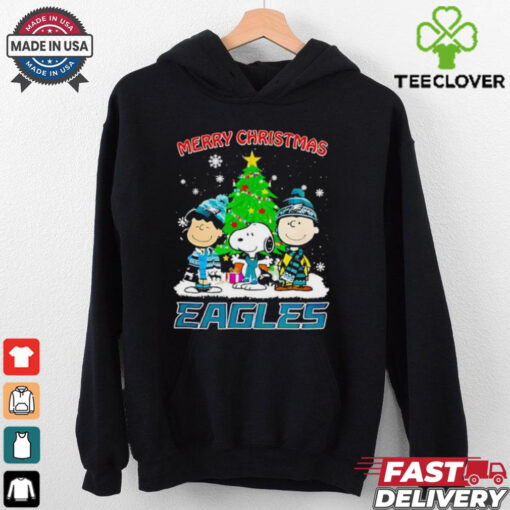 Merry Christmas Philadelphia Eagles X Peanuts characters 2024 shirt