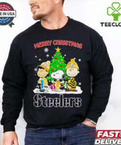 Merry Christmas Pittsburgh Steelers X Peanuts characters 2024 shirt