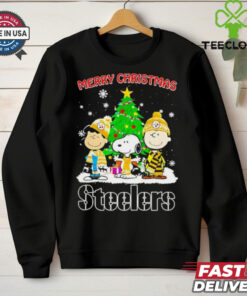 Merry Christmas Pittsburgh Steelers X Peanuts characters 2024 shirt