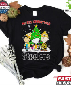 Merry Christmas Pittsburgh Steelers X Peanuts characters 2024 shirt