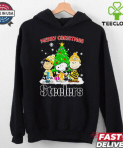 Merry Christmas Pittsburgh Steelers X Peanuts characters 2024 shirt