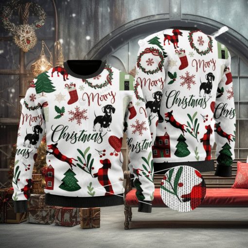 Merry Christmas Print Ugly Xmas Wool Knitted Sweater