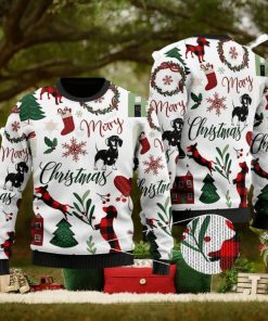 Merry Christmas Print Ugly Xmas Wool Knitted Sweater