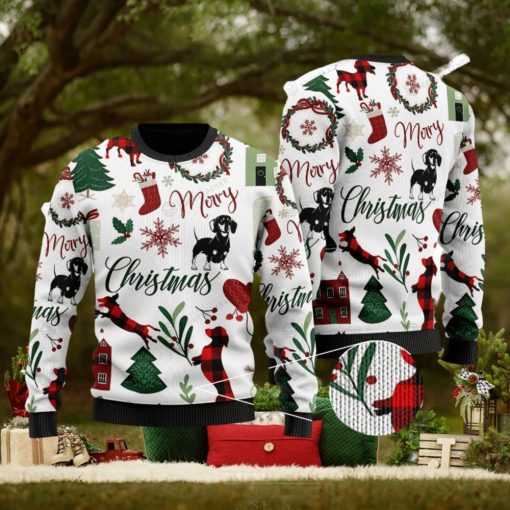 Merry Christmas Print Ugly Xmas Wool Knitted Sweater