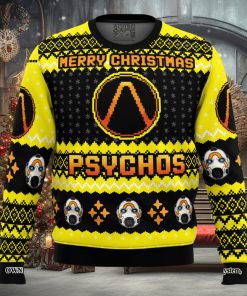 Merry Christmas Psychos Borderlands Knitting Pattern Ugly Christmas Holiday Sweater