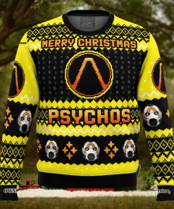 Merry Christmas Psychos Borderlands Knitting Pattern Ugly Christmas Holiday Sweater