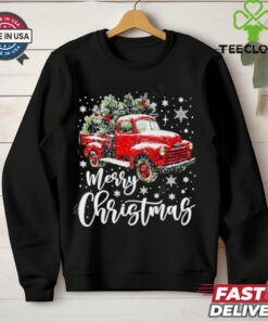 Merry Christmas Red Truck Christmas Tree shirt
