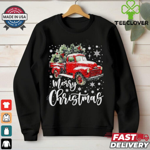 Merry Christmas Red Truck Christmas Tree shirt