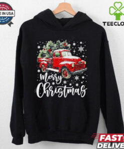 Merry Christmas Red Truck Christmas Tree shirt