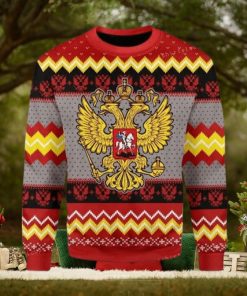 Merry Christmas Russia Coat Of Arms For Ugly Sweater