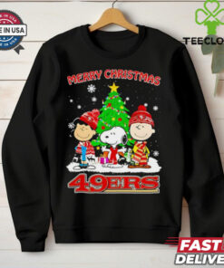 Merry Christmas San Francisco 49ers X Peanuts characters 2024 shirt