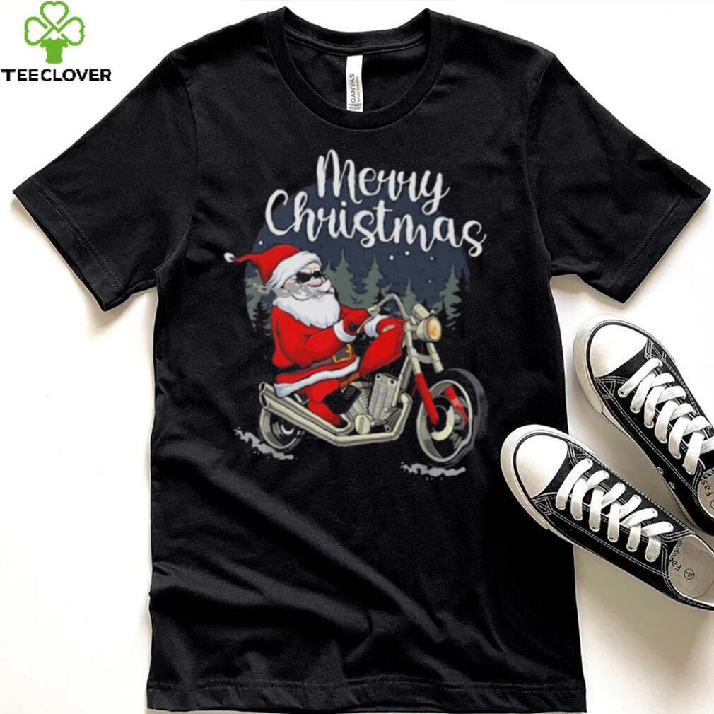 Merry Christmas Santa Claus Ride Motorcycle Cool Christmas Tree Shirt Merry Christmas Santa Claus Ride Motorcycle Cool Christmas Tree Shirt