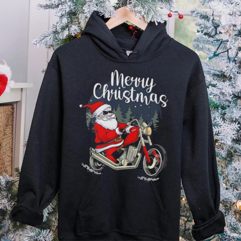 Merry Christmas Santa Claus Ride Motorcycle Cool Christmas Tree Shirt Merry Christmas Santa Claus Ride Motorcycle Cool Christmas Tree Shirt